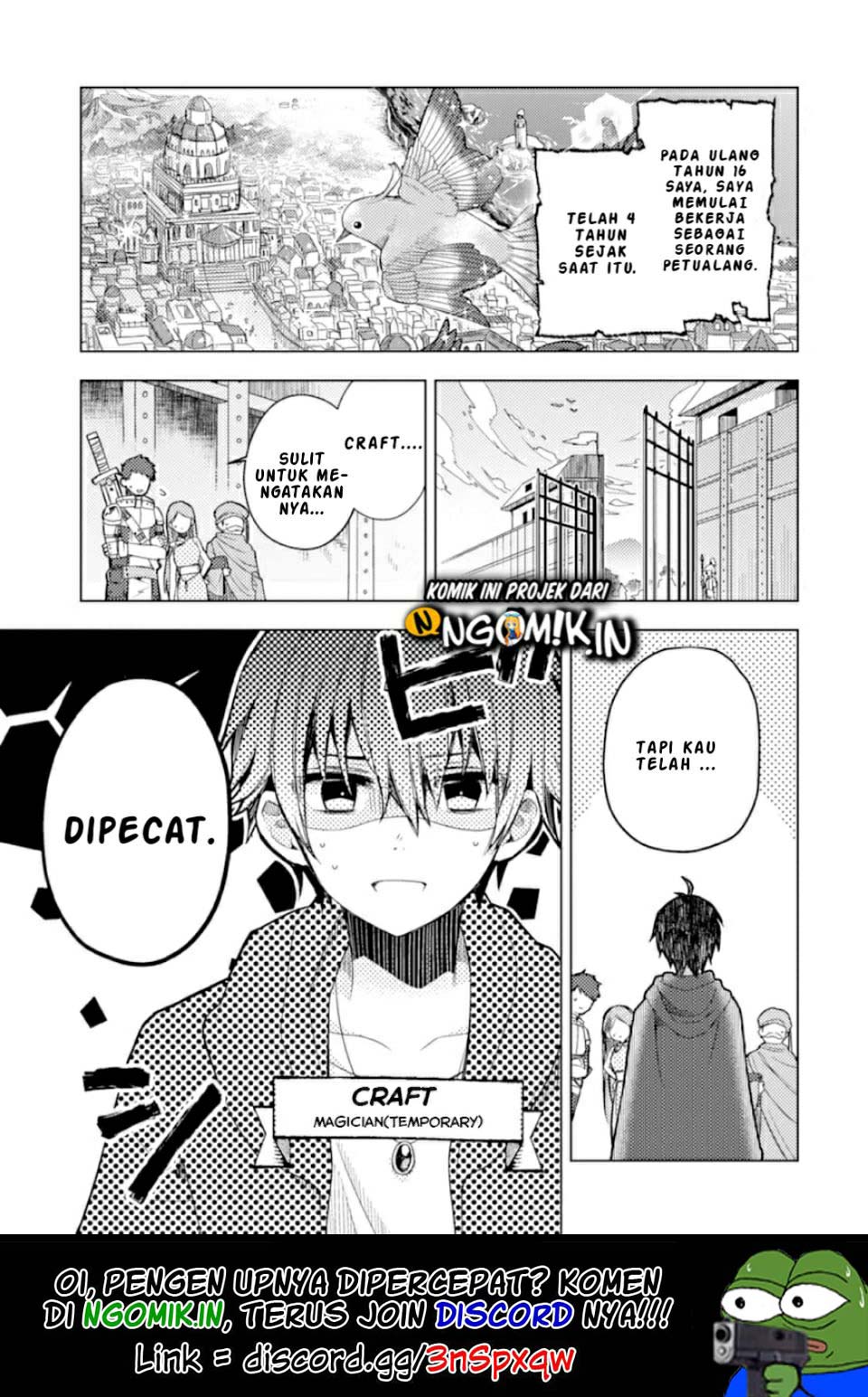 Manga I was fired as an Adventurer, so I became an Alchemist!~ Frontier development? Alright, leave it to me! Chapter 1.1 gambar 2