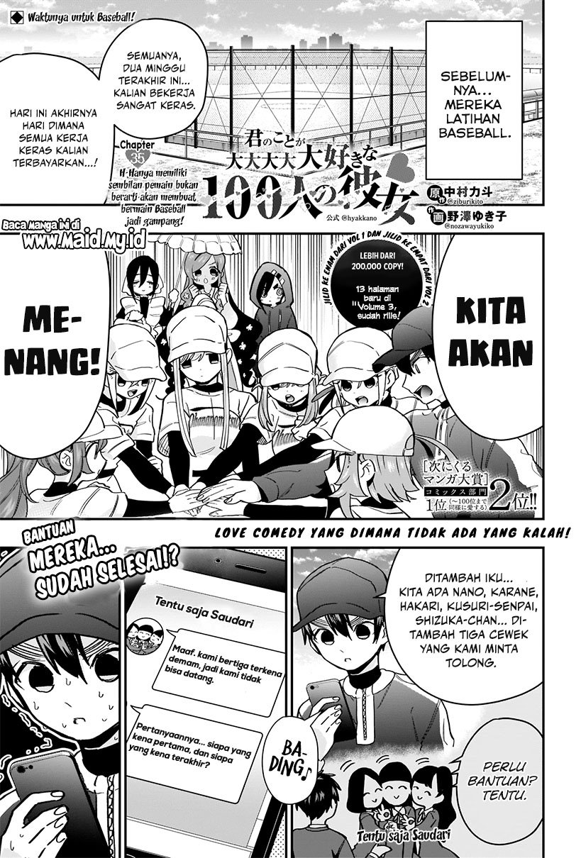 Manga Kimi no Koto ga Dai Dai Dai Dai Daisuki na 100-ri no Kanojo Chapter 35 gambar 2