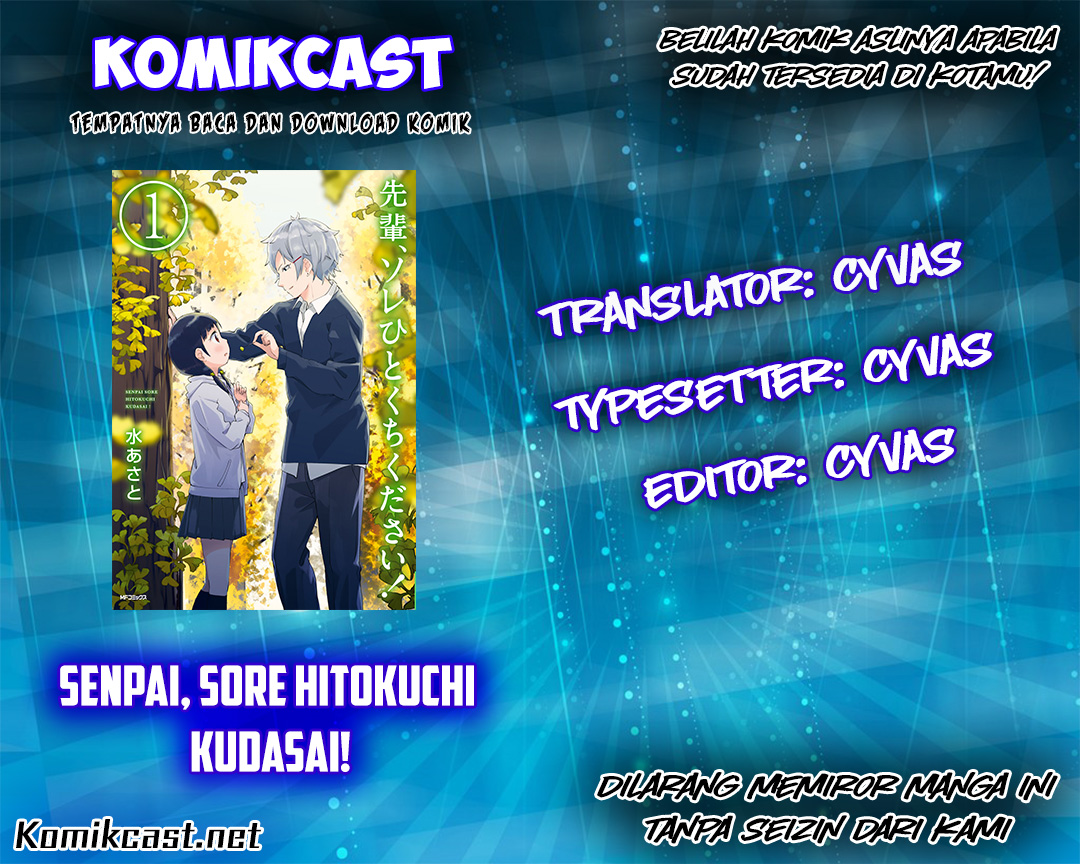Manga Senpai, Sore hitokuchi kudasai! Chapter 09 gambar 2