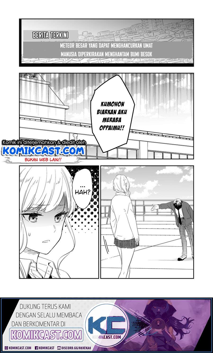Manga The World Will Be Destroyed Tomorrow, so I Want to Rub Your Boobs Chapter 01 gambar 2