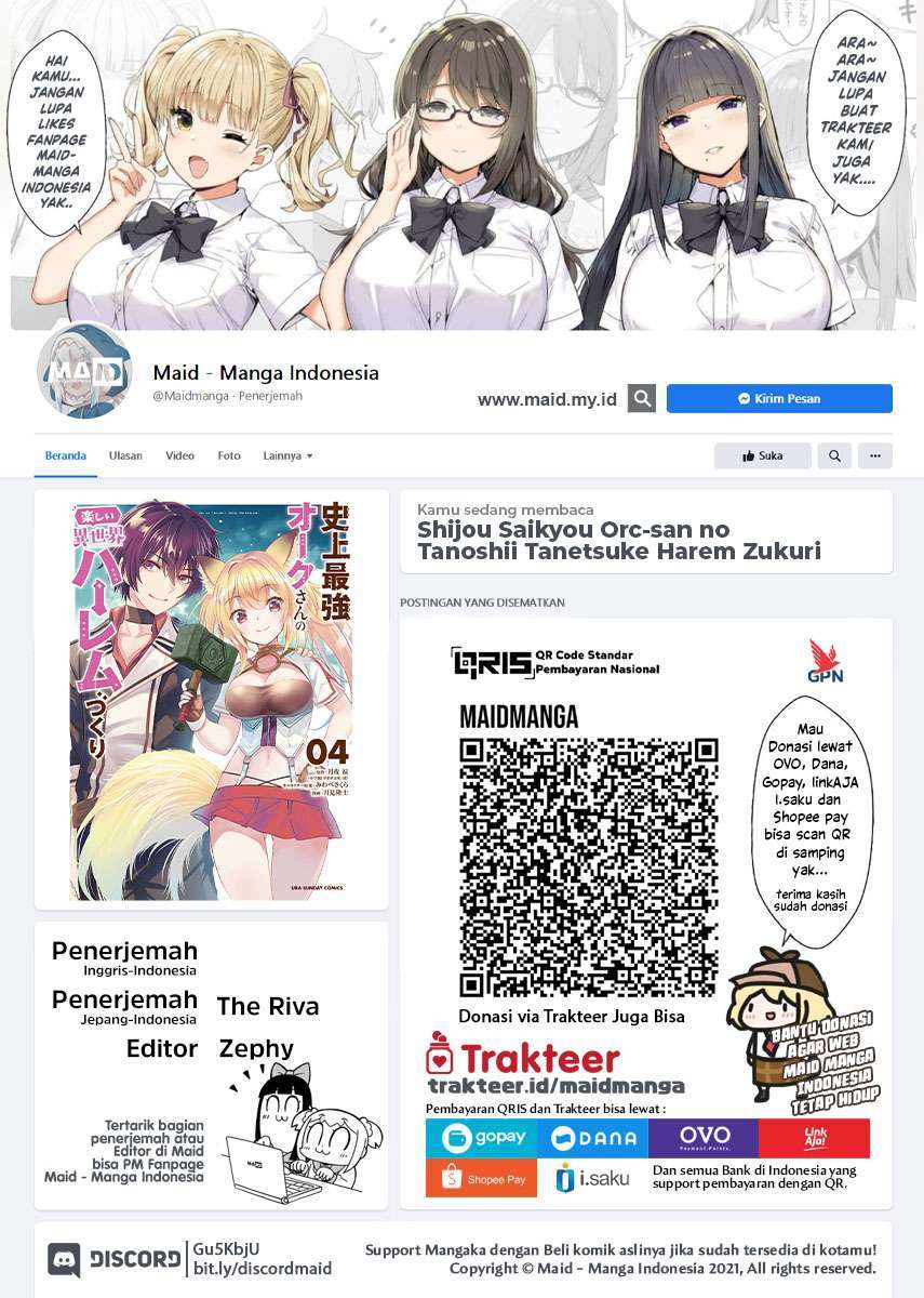Manga Shijou Saikyou Orc-san no Tanoshii Tanetsuke Harem Zukuri Chapter 47.2 gambar 2