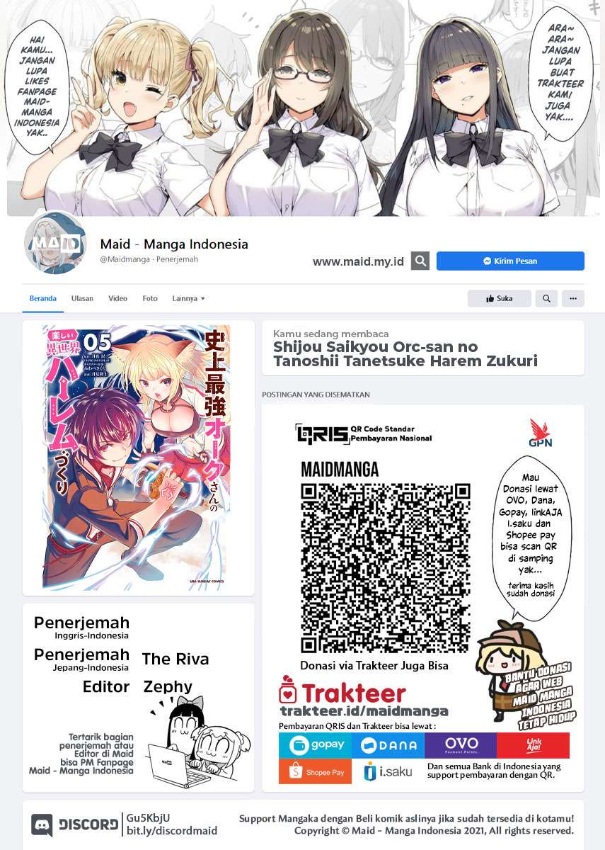 Manga Shijou Saikyou Orc-san no Tanoshii Tanetsuke Harem Zukuri Chapter 55.2 gambar 2