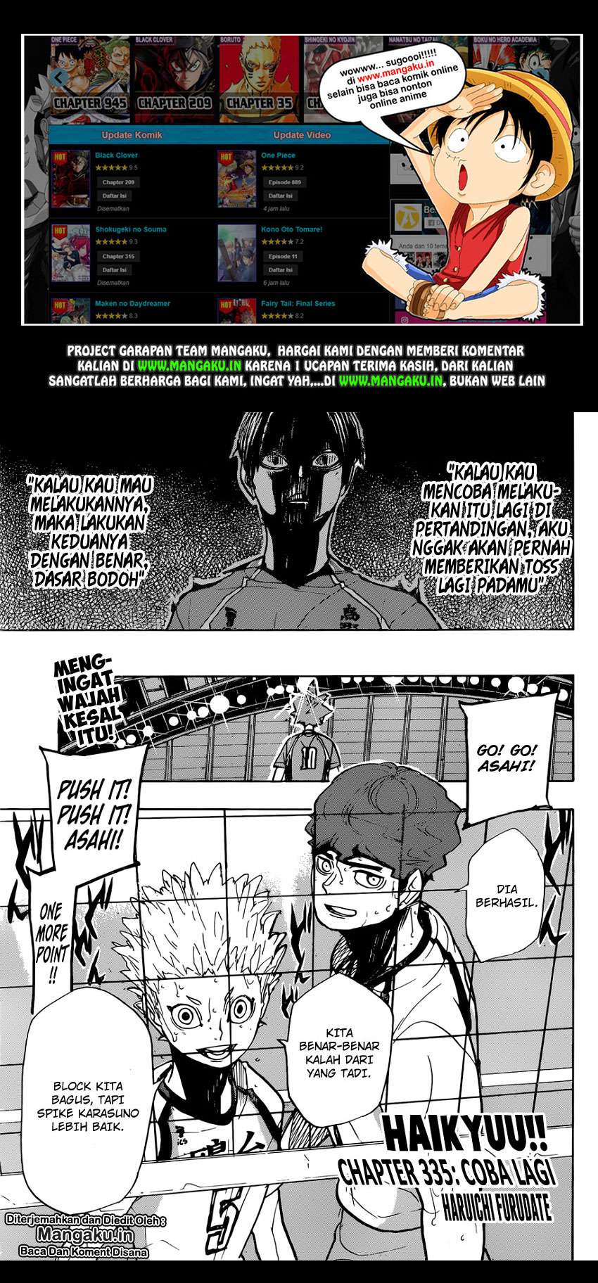 Manga Haikyuu!! Chapter 355 gambar 2