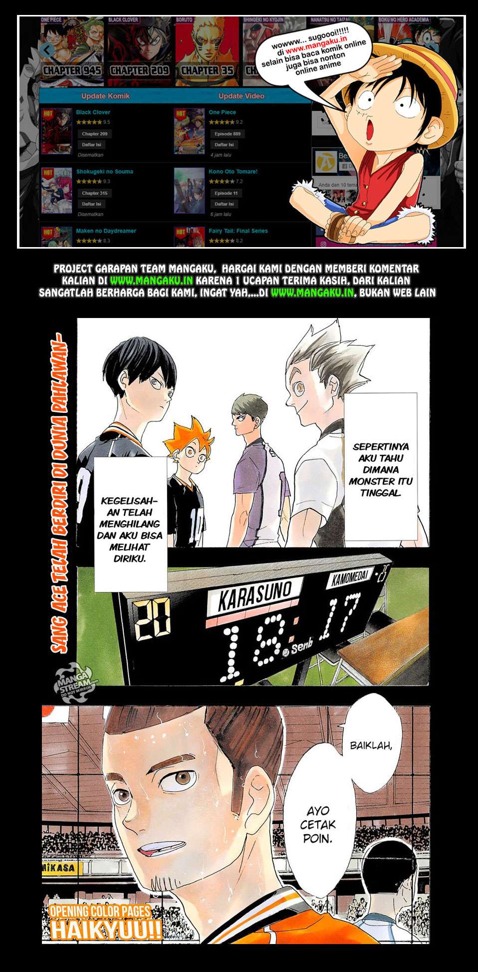 Manga Haikyuu!! Chapter 354 gambar 2