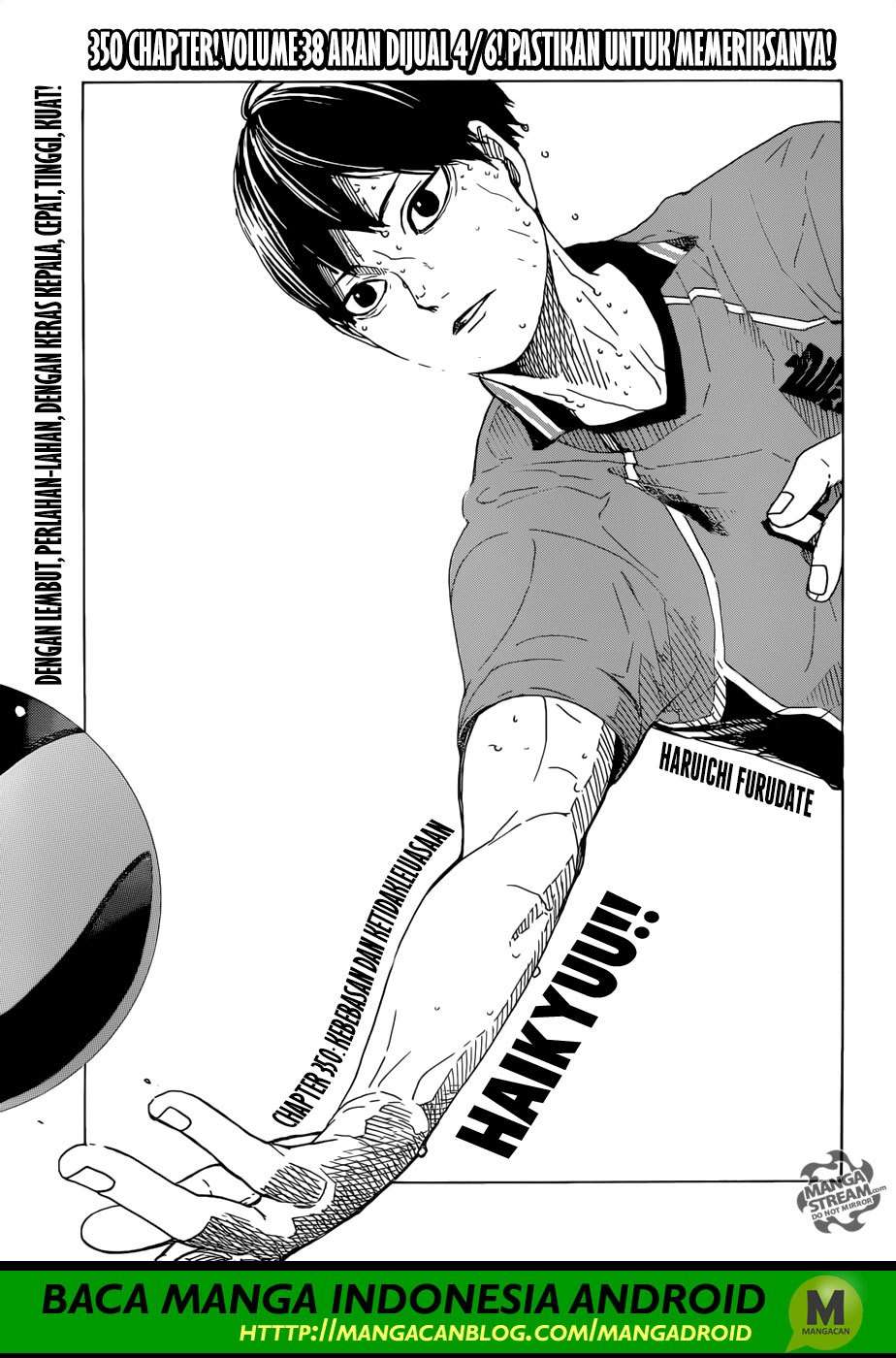 Manga Haikyuu!! Chapter 350 gambar 2