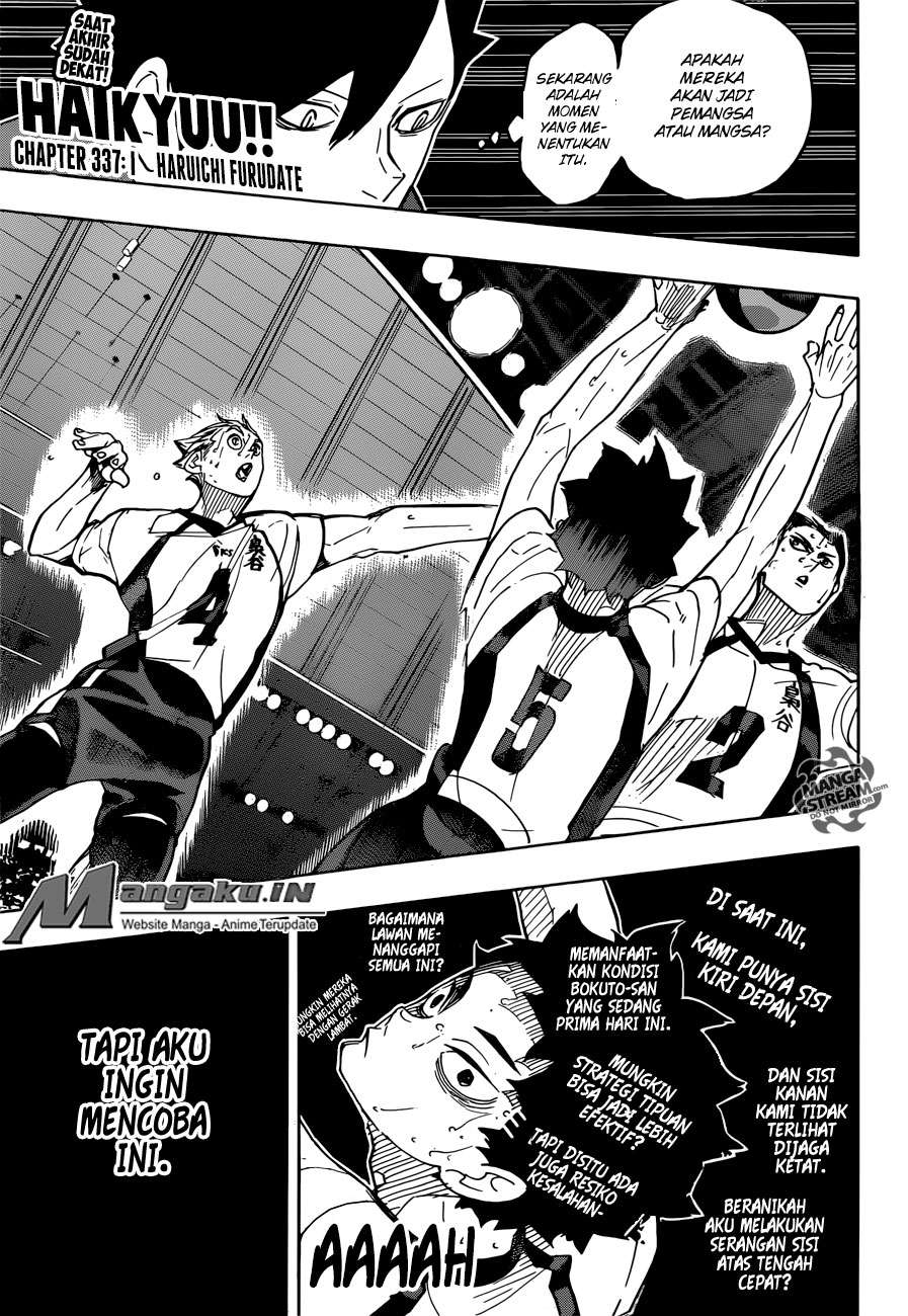 Manga Haikyuu!! Chapter 337 gambar 2
