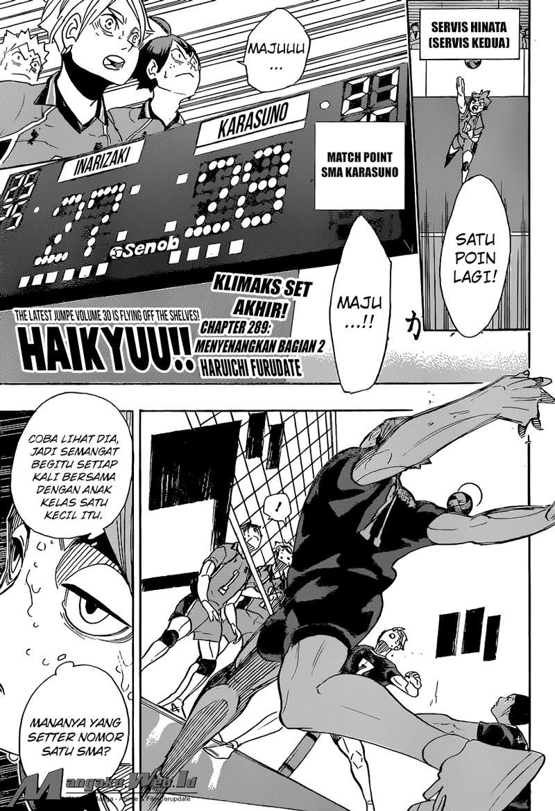 Manga Haikyuu!! Chapter 289 gambar 2