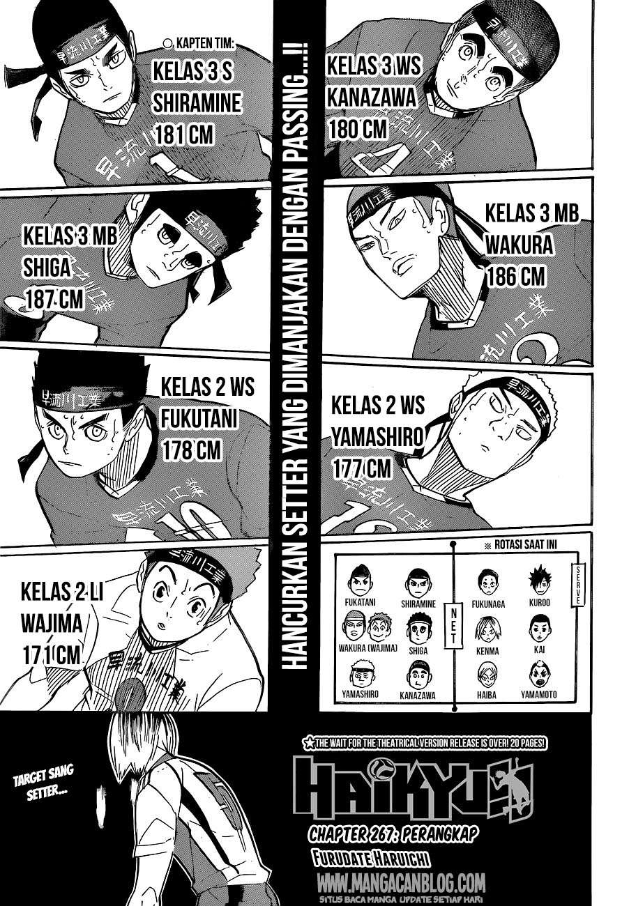 Manga Haikyuu!! Chapter 267 gambar 2