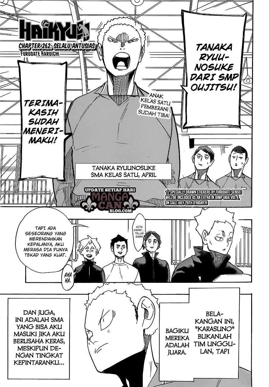 Manga Haikyuu!! Chapter 262 gambar 2