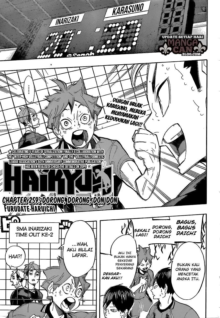 Manga Haikyuu!! Chapter 259 gambar 2