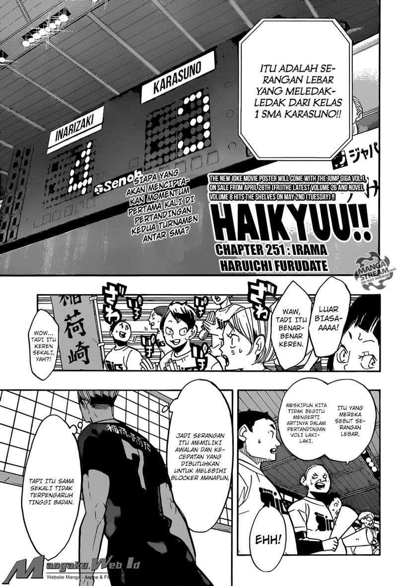 Manga Haikyuu!! Chapter 251 gambar 2