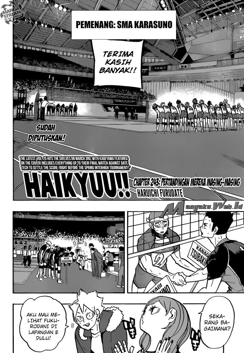 Manga Haikyuu!! Chapter 243 gambar 2