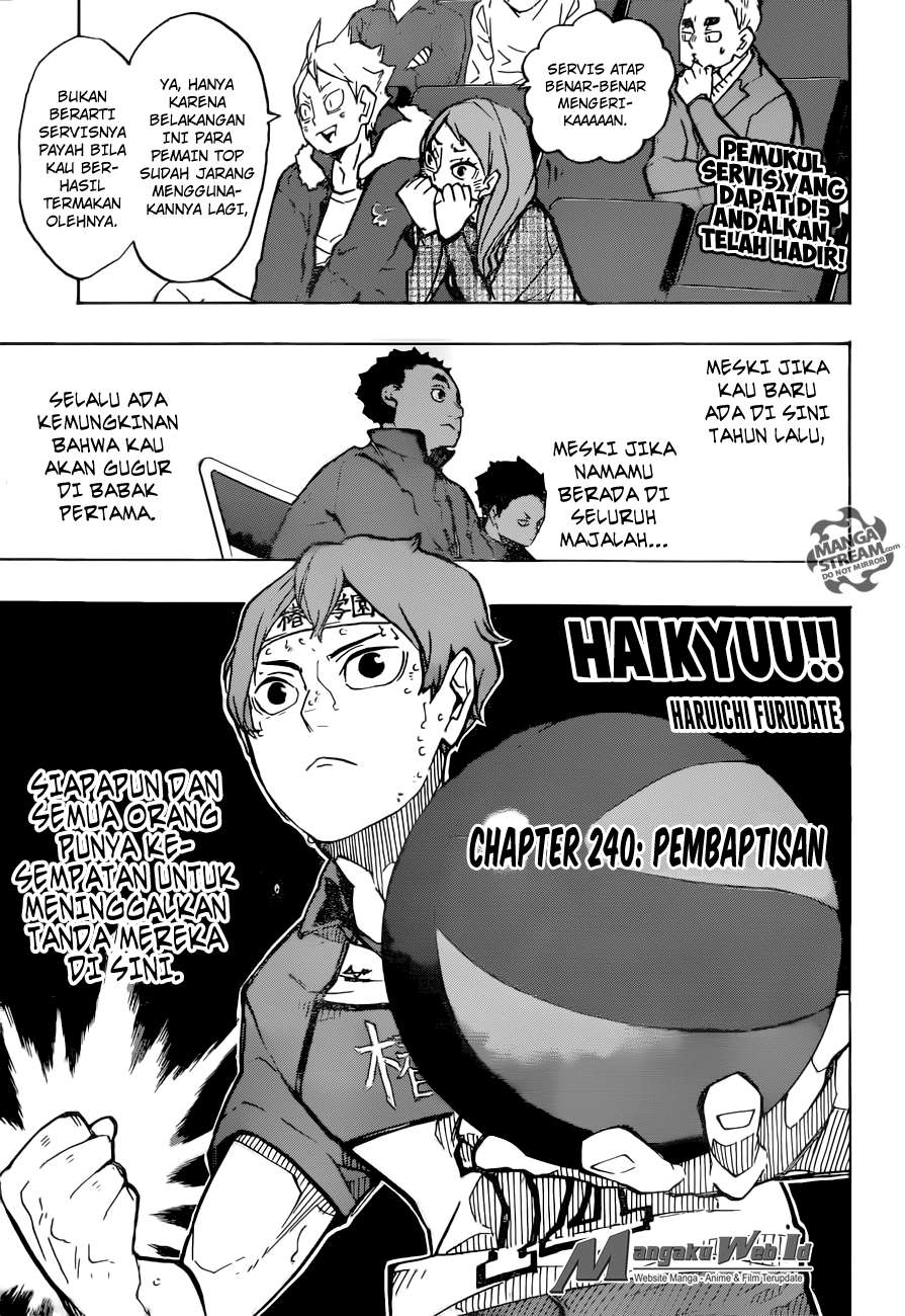 Manga Haikyuu!! Chapter 240 gambar 2