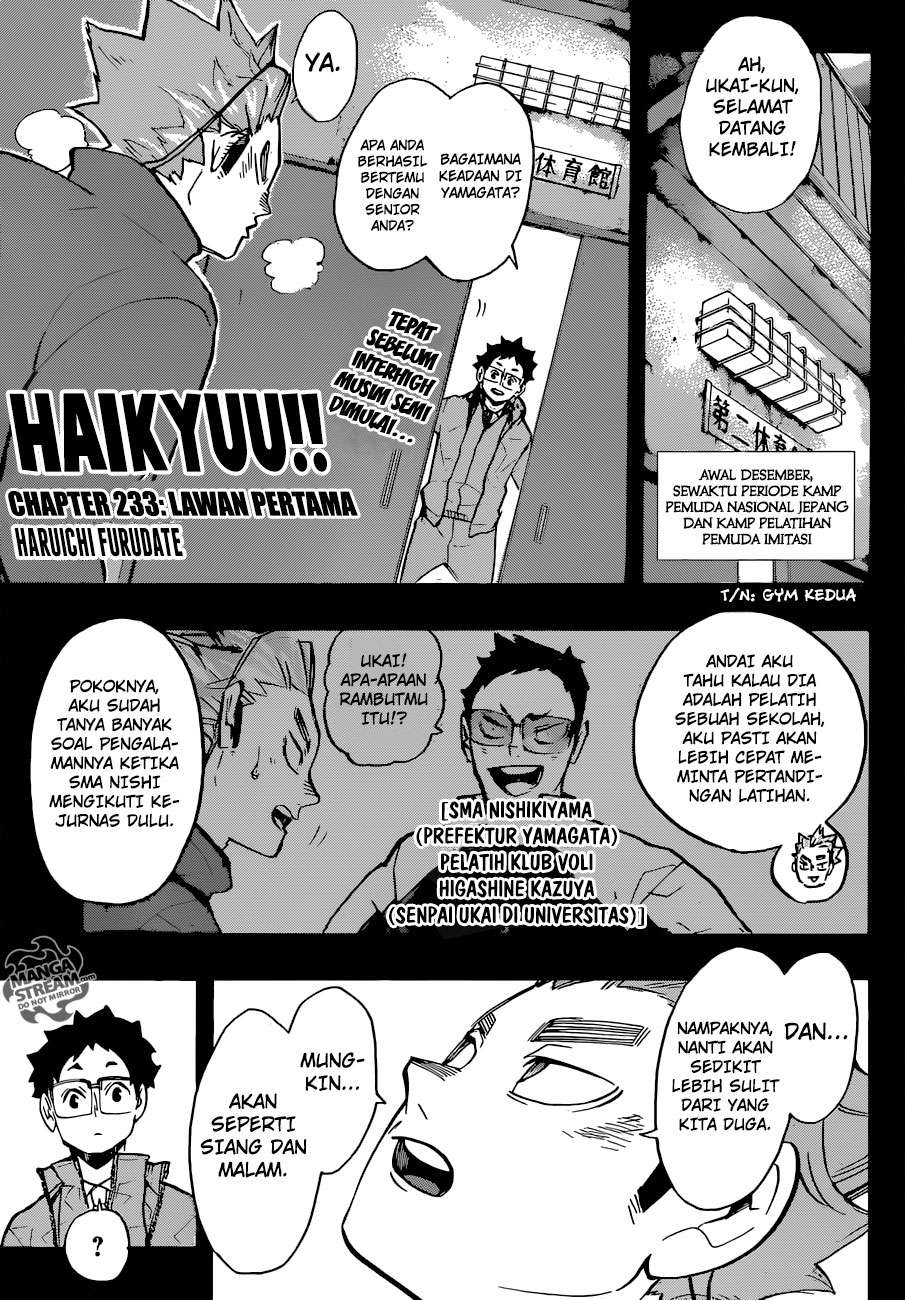Manga Haikyuu!! Chapter 233 gambar 2
