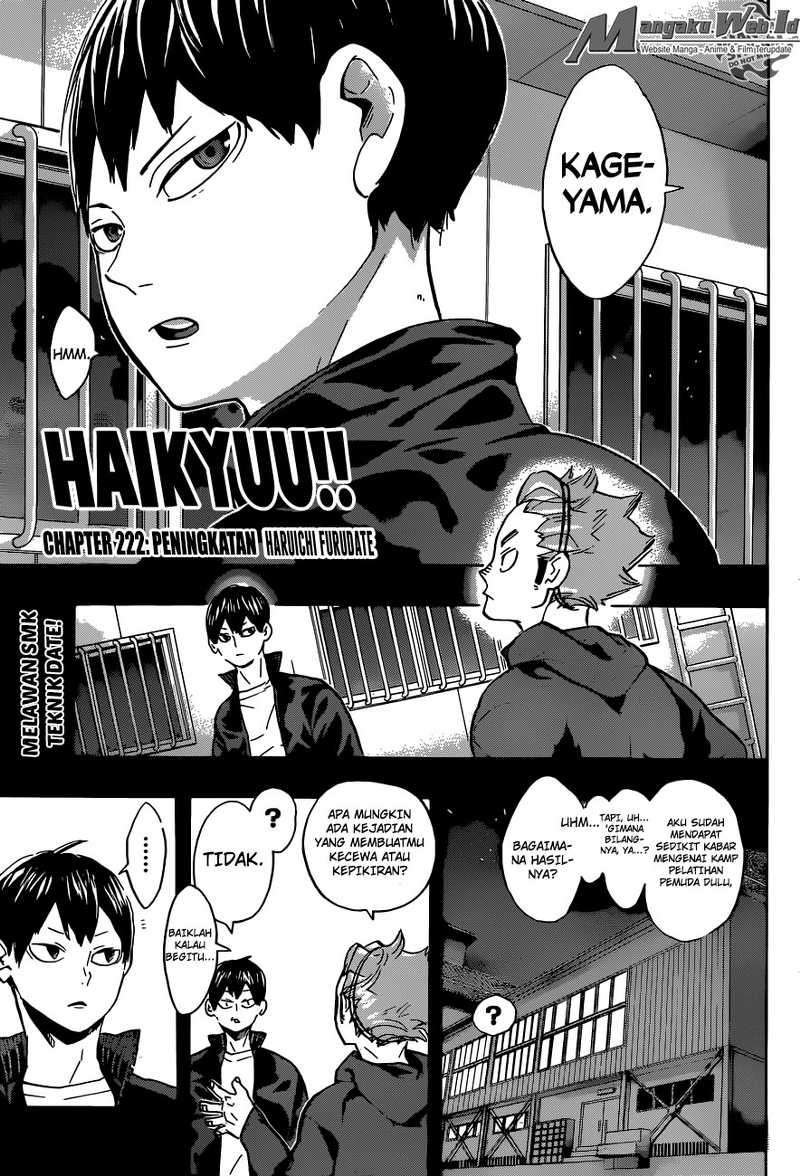 Manga Haikyuu!! Chapter 222 gambar 2
