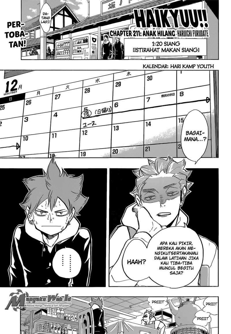 Manga Haikyuu!! Chapter 211 gambar 2