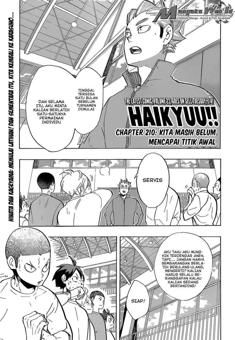 Manga Haikyuu!! Chapter 210 gambar 2