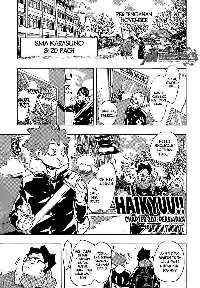 Manga Haikyuu!! Chapter 207 gambar 2