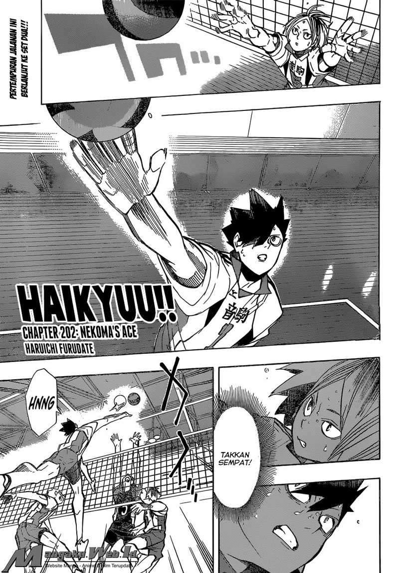 Manga Haikyuu!! Chapter 202 gambar 2