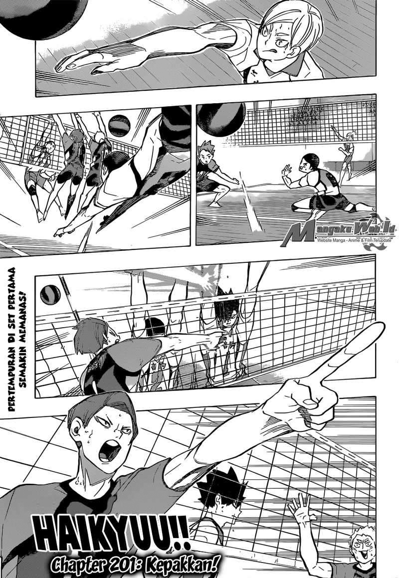 Manga Haikyuu!! Chapter 201 gambar 2