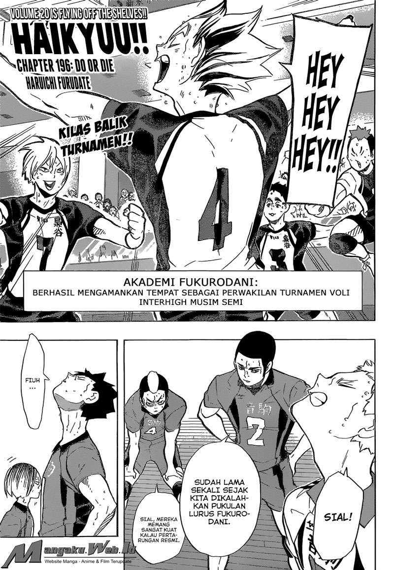 Manga Haikyuu!! Chapter 196 gambar 2