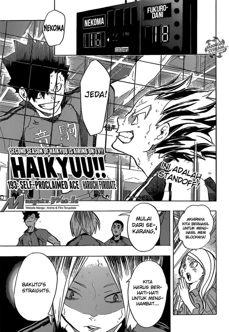 Manga Haikyuu!! Chapter 193 gambar 2