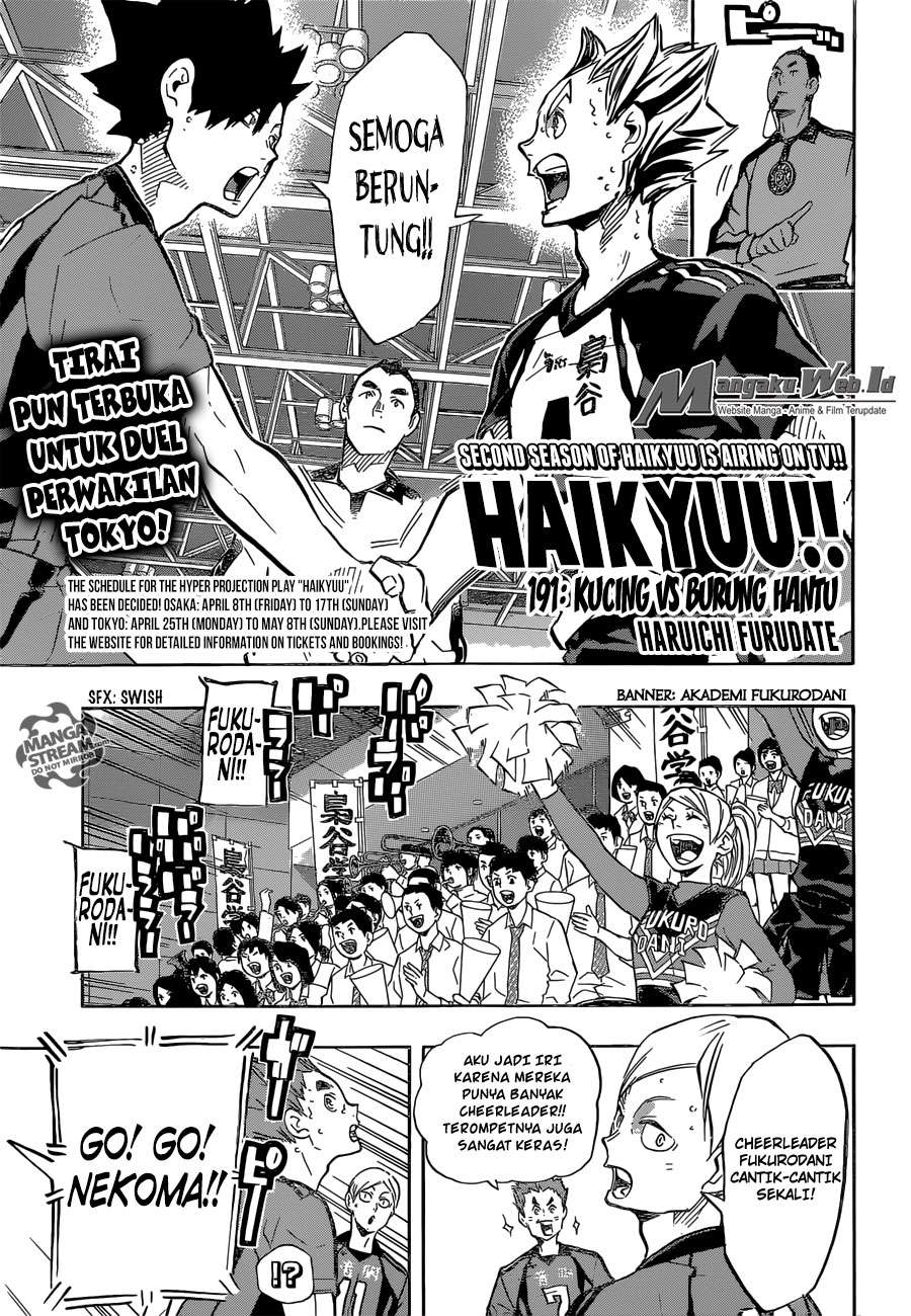Manga Haikyuu!! Chapter 191 gambar 2