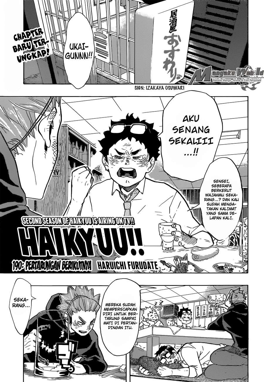 Manga Haikyuu!! Chapter 190 gambar 2