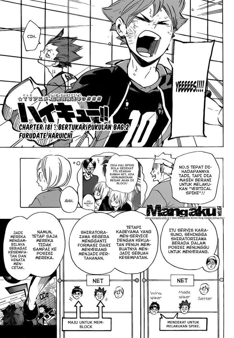 Manga Haikyuu!! Chapter 181 gambar 2