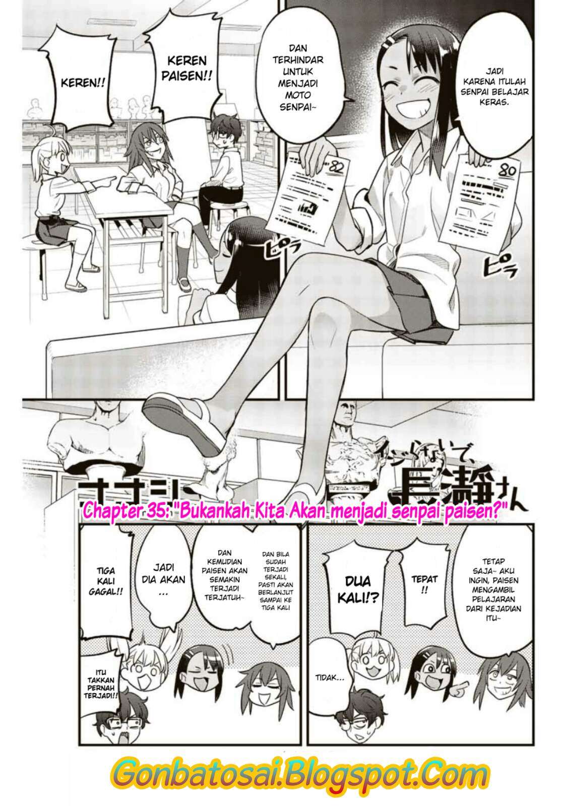 Manga Ijiranaide, Nagatoro-san Chapter 35 gambar 2