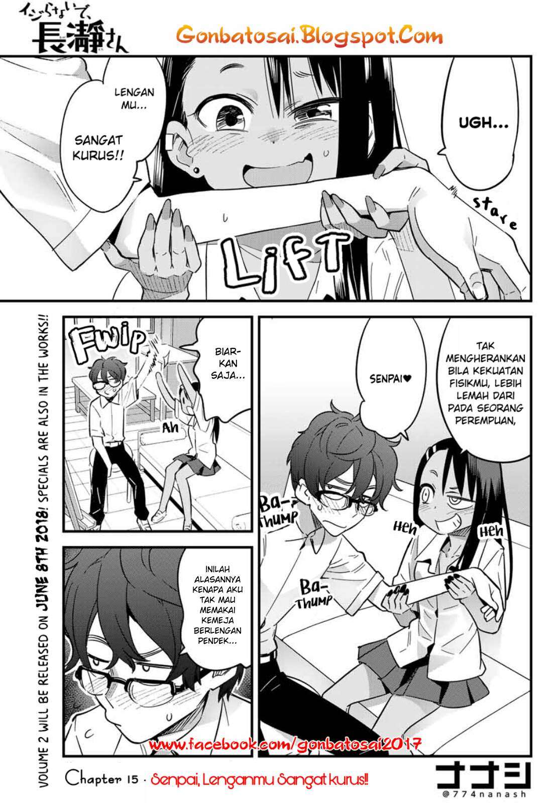 Manga Ijiranaide, Nagatoro-san Chapter 15 gambar 2