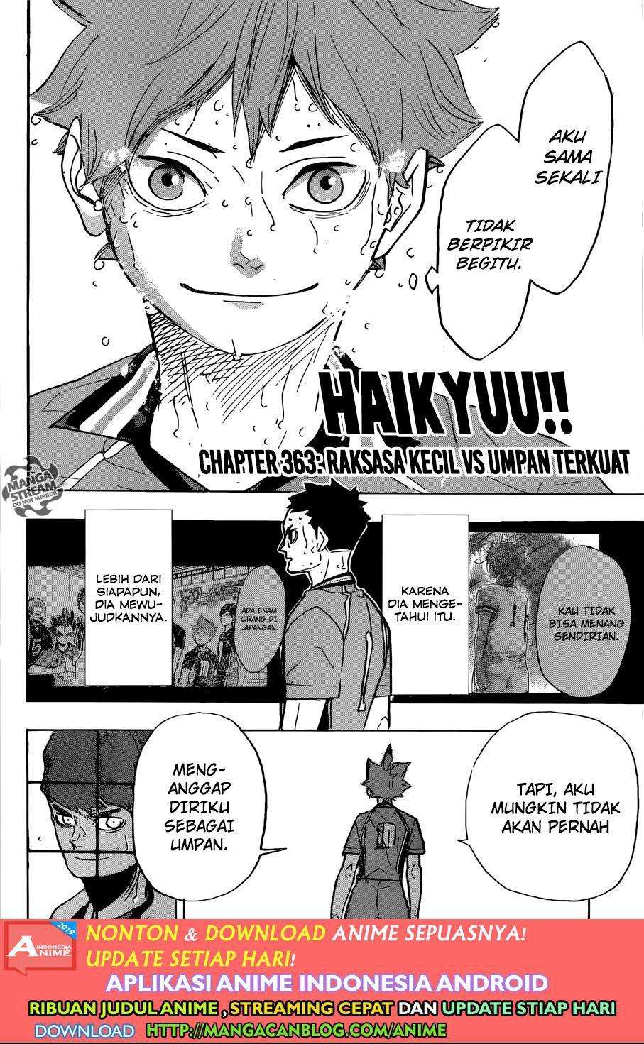 Manga Haikyuu!! Chapter 363 gambar 2
