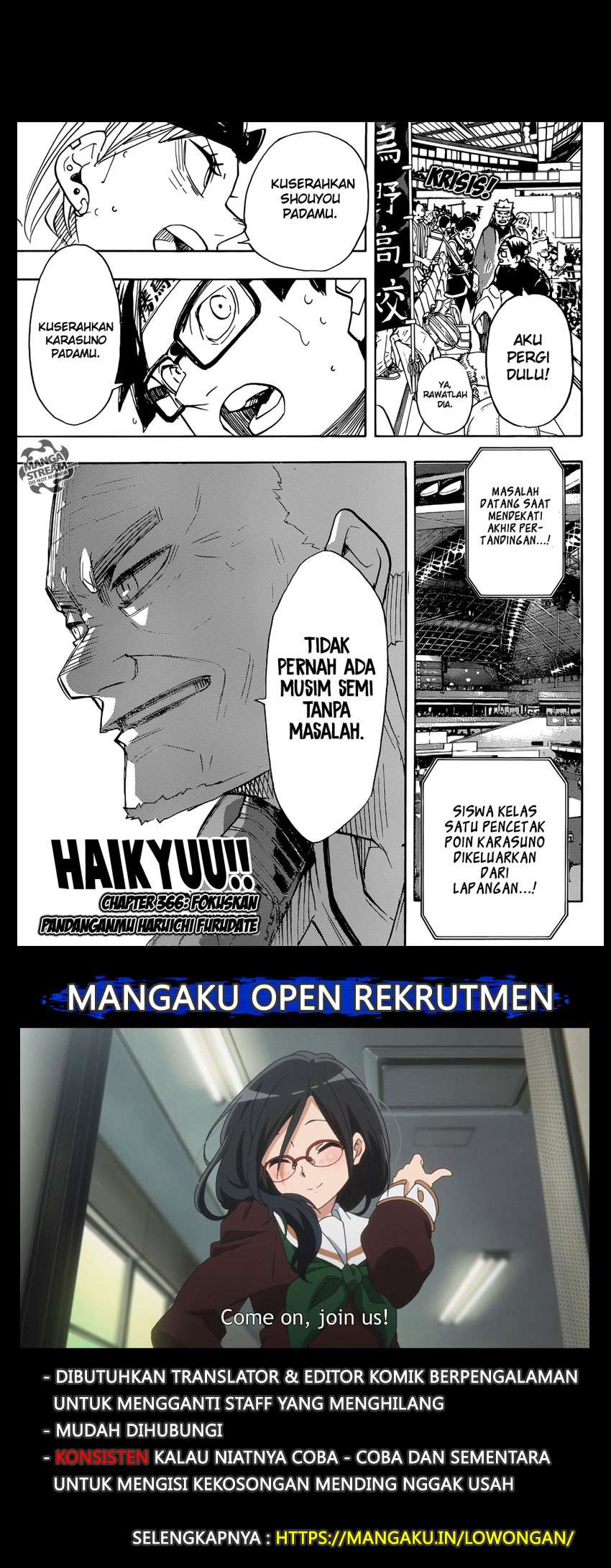 Manga Haikyuu!! Chapter 366 gambar 2